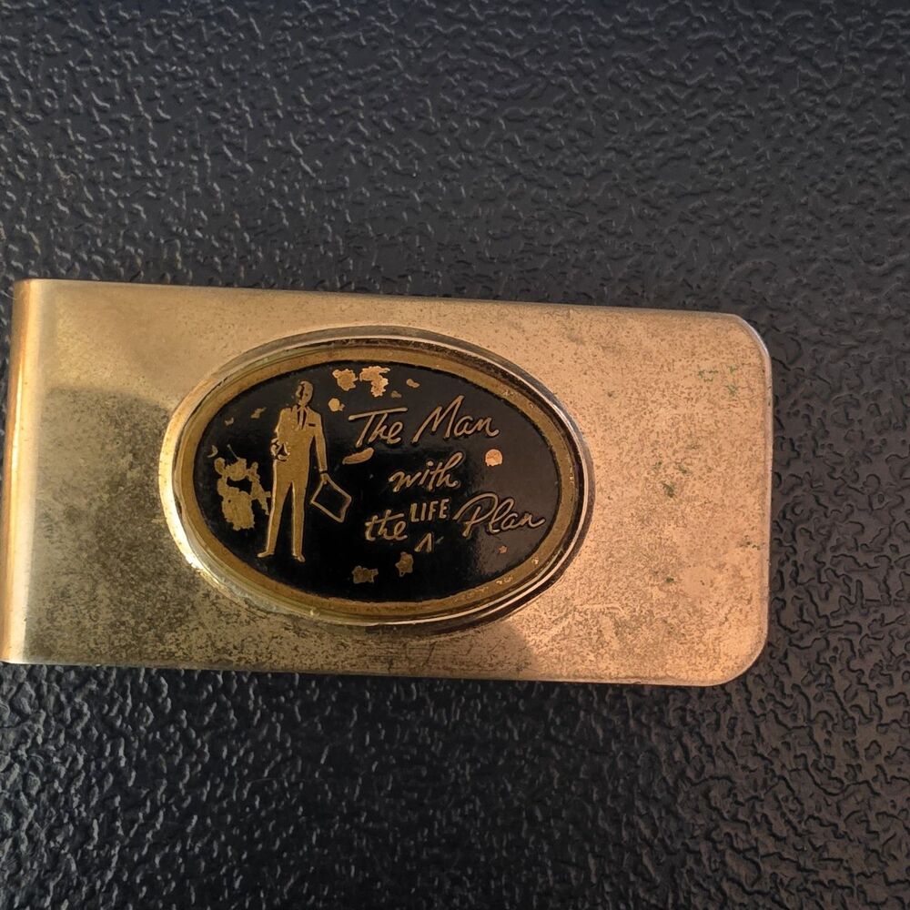 Silver Tone Black Novelty Tie Bar Clip "The Man with the Plan" Mens Jewelry